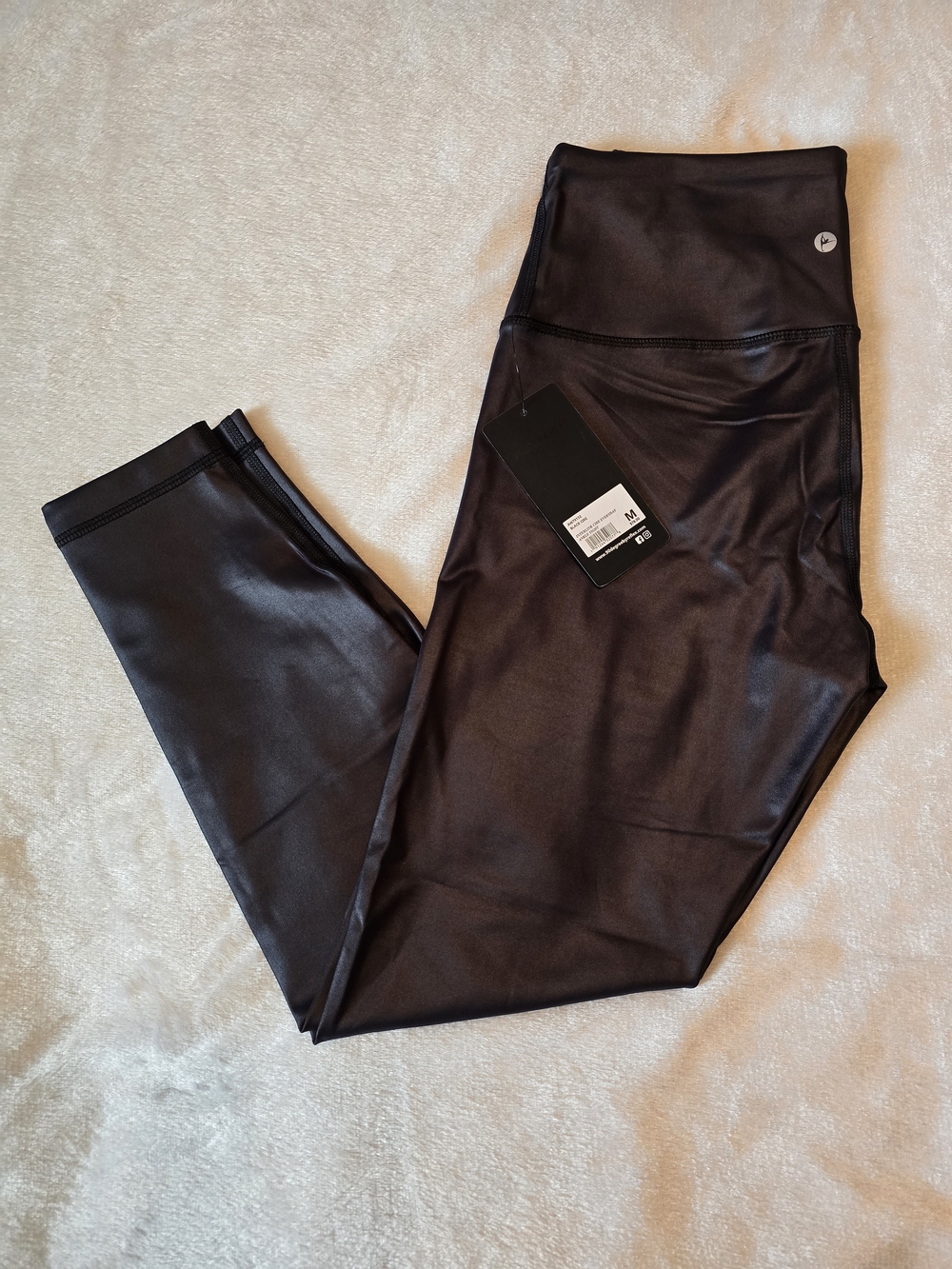 Reflex 90° Degree Black Shiny Ankle Tights
